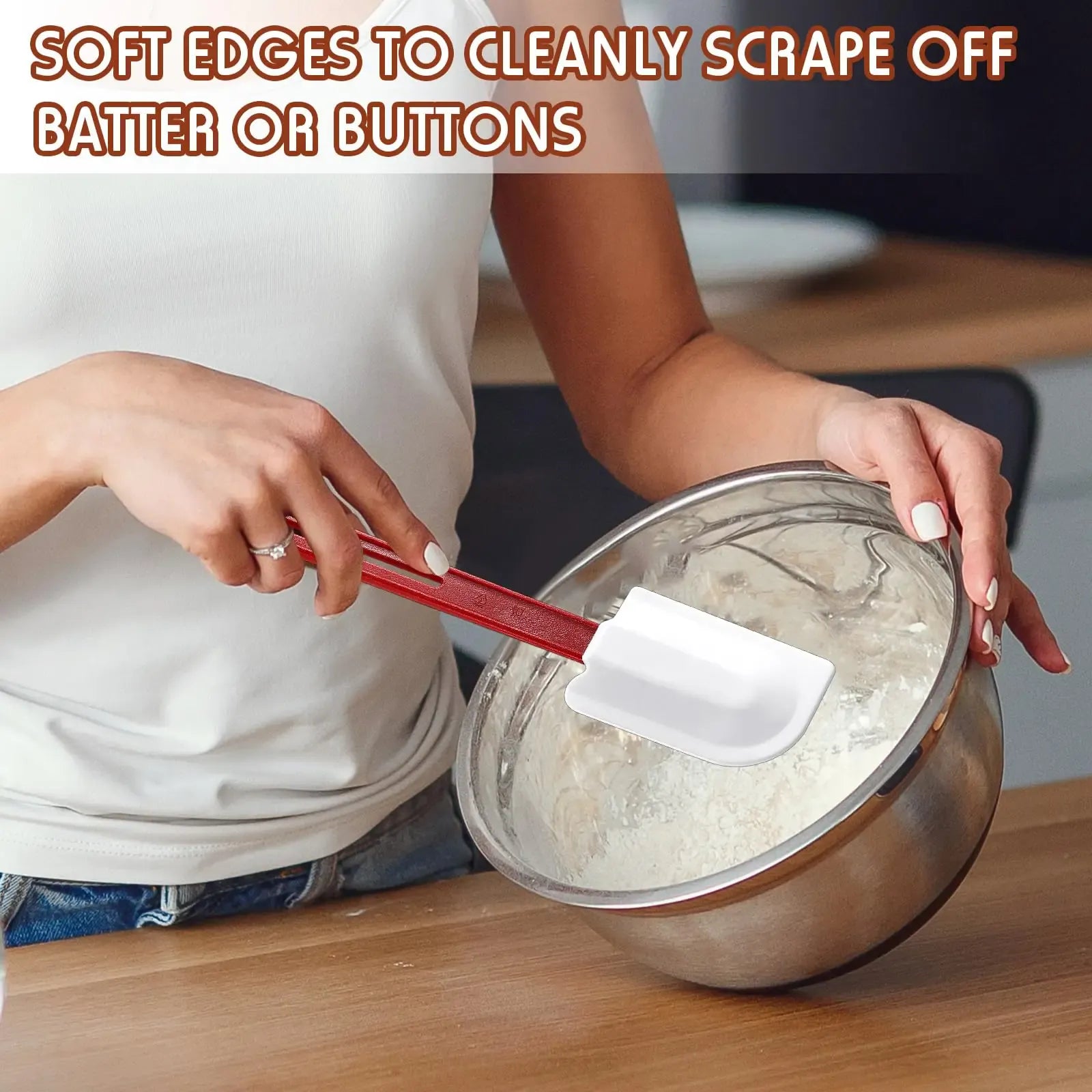 Set Spatules Silicone 3 pièces Résistantes à la Chaleur pour Baking spatule en silicone