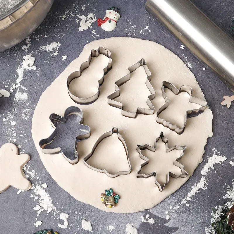 Emporte-pièces de Noël en Acier Inoxydable – Set de 6 Formes Festives emportepieces