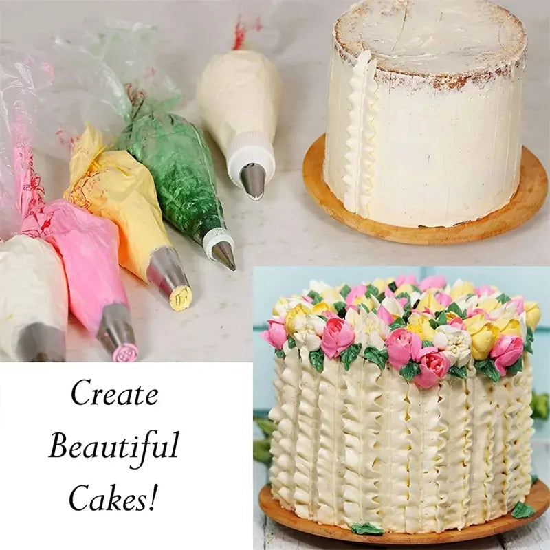 Douilles à pâtisserie en inox 13 pièces avec poches à douille décoratives douillepoche
