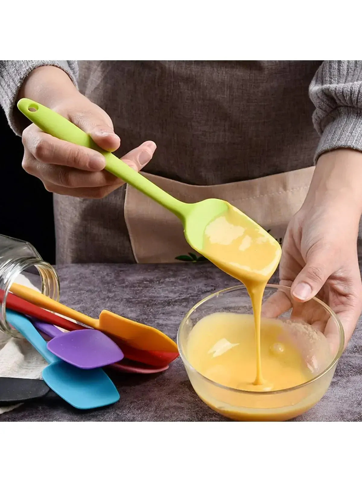 Spatule Silicone Résistante à la Chaleur pour Pâtisserie spatule en silicone