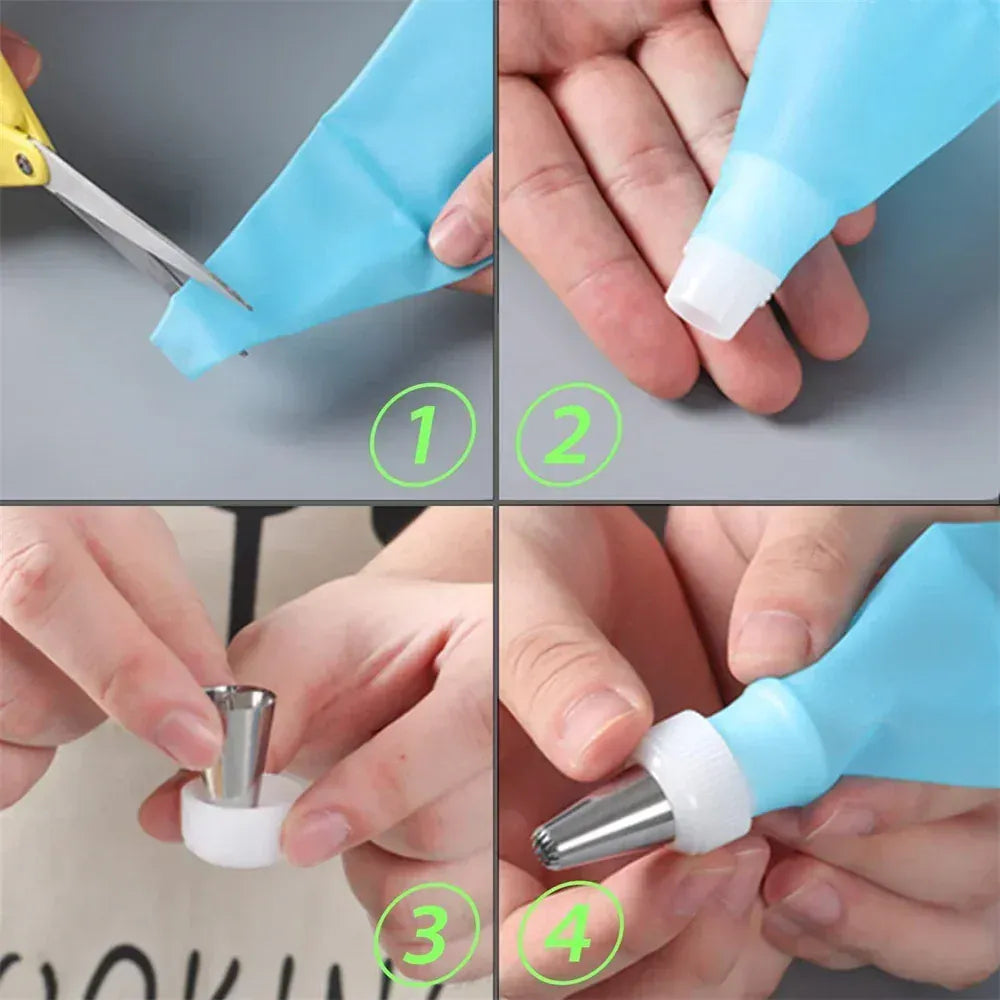 Set de 27 Douilles à Pâtisserie en Acier Inoxydable pour Décoration de Gâteaux douillepoche