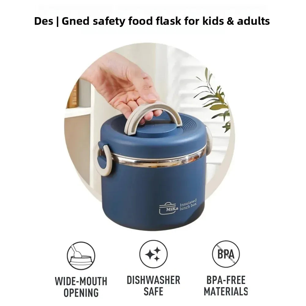 LunchBox Isotherme Inox 304 — 2 Niveaux 1100 ml, Chaud 6 h / Froid 8 h, Sans BPA lunchbox