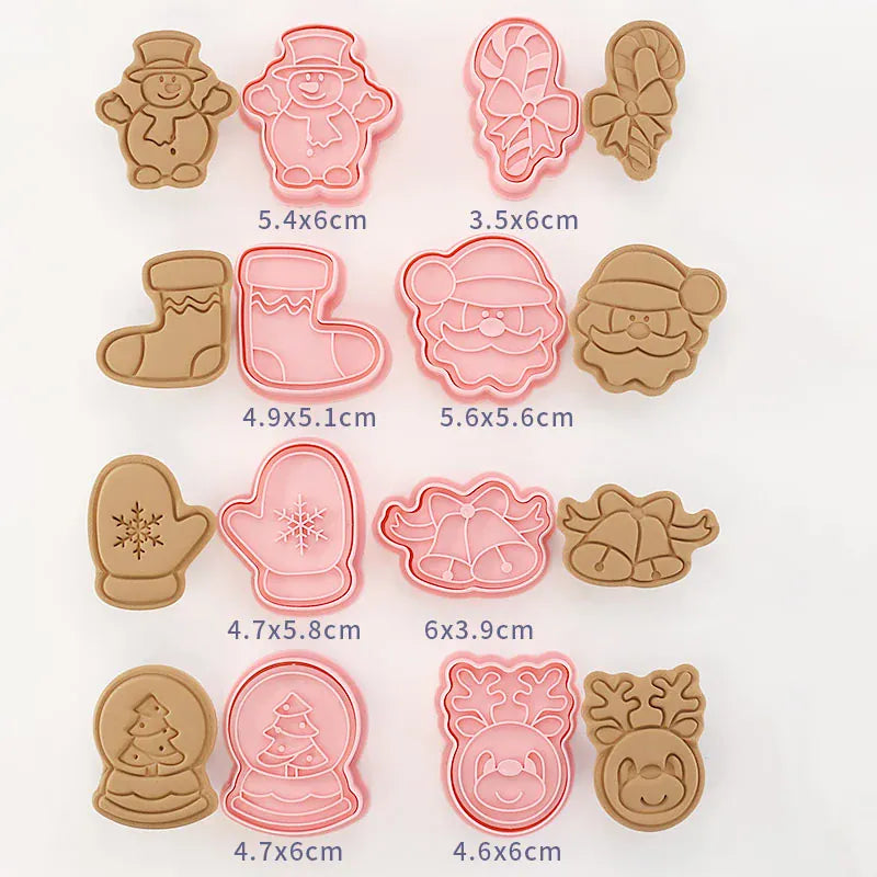 Emporte-pièces à Biscuits - Set de 8 Découpeurs en Plastique 3D emportepieces