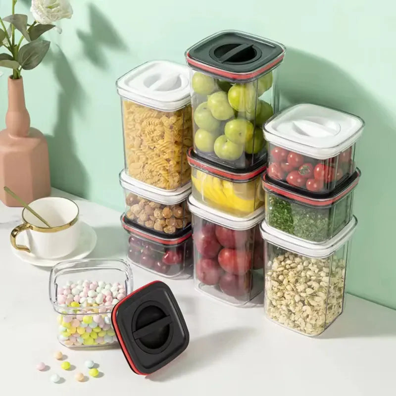 rangement hermétique en plastique transparent
