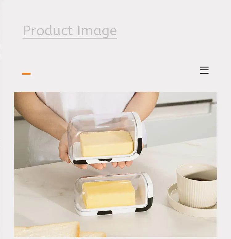 Boîte de Conservation avec Couvercle pour Beurre et Fromage