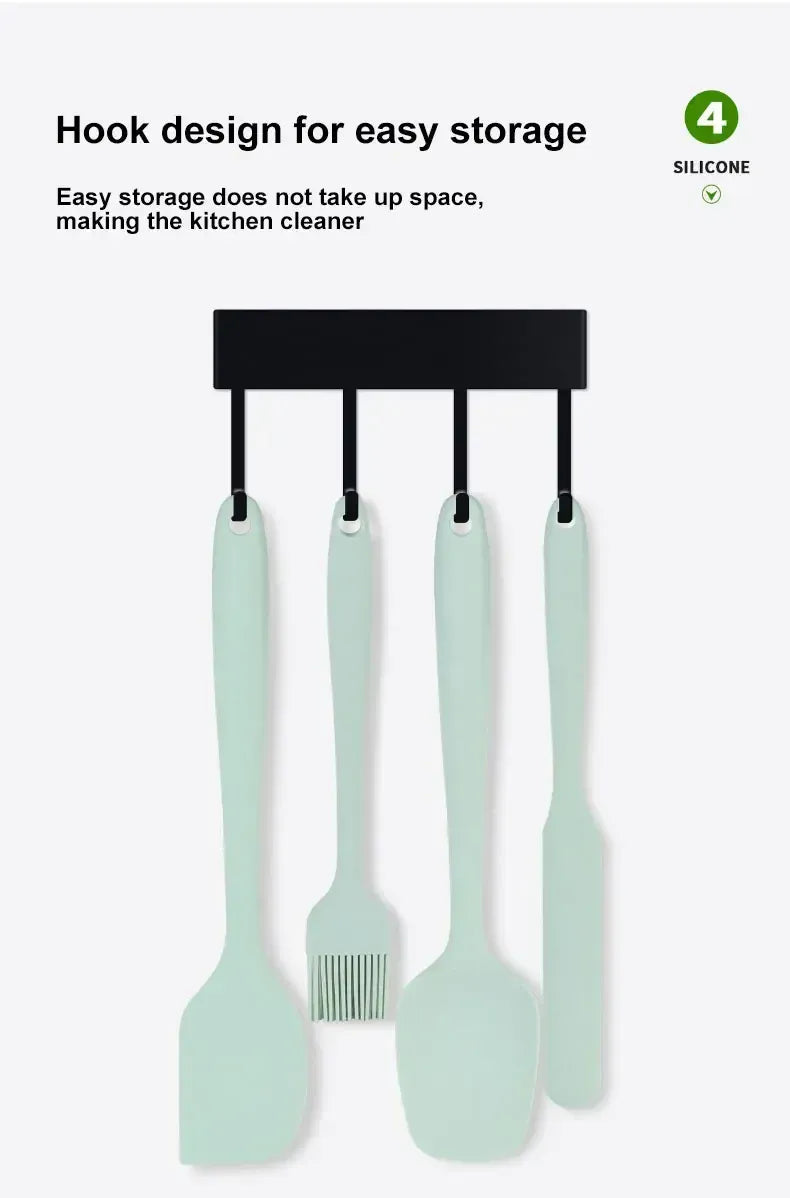 Set Ustensiles Silicone 6 pièces pour Pâtisserie | Résistants à la Chaleur spatule en silicone