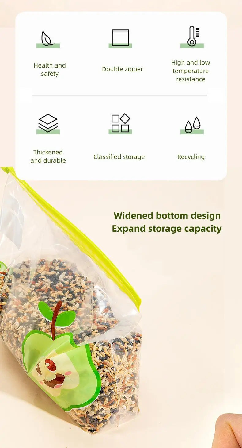 Sachets Zip Alimentaires Réutilisables - Lot de 30 pièces Hermétiques