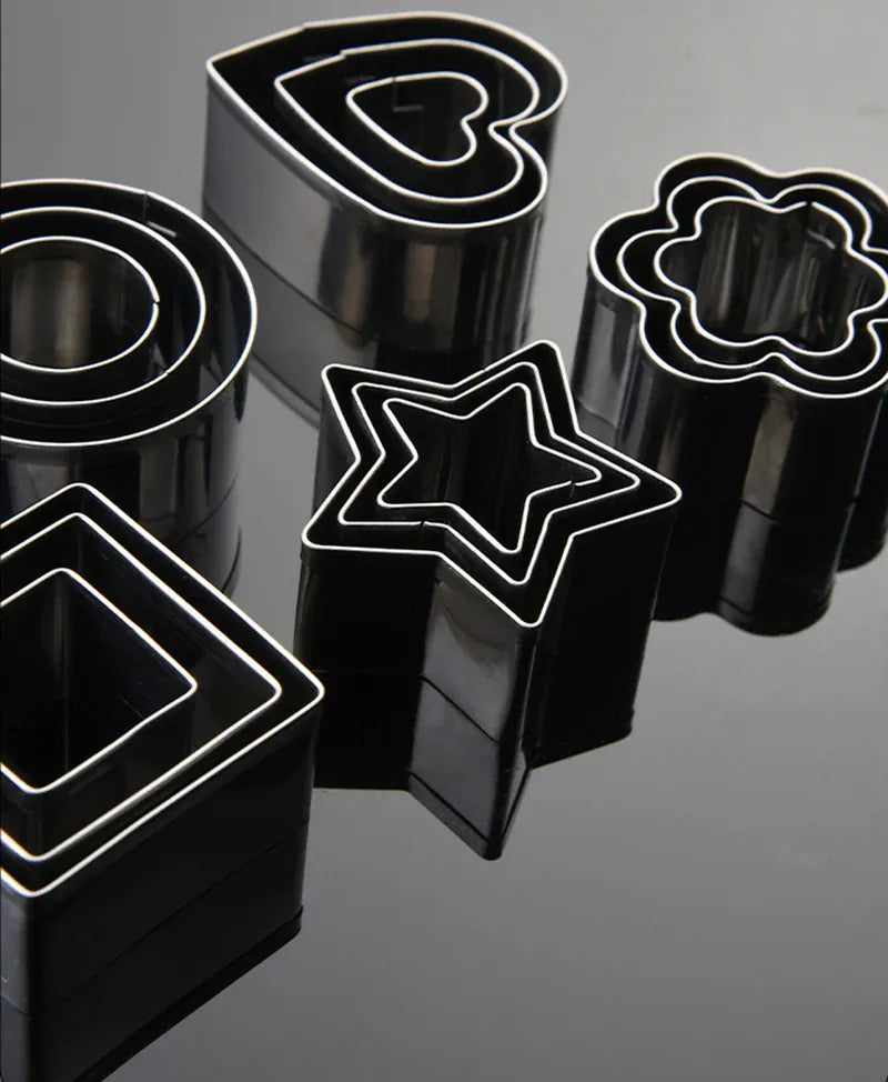 Emporte-pièces en métal géométriques - Set de 10 pour biscuits emportepieces