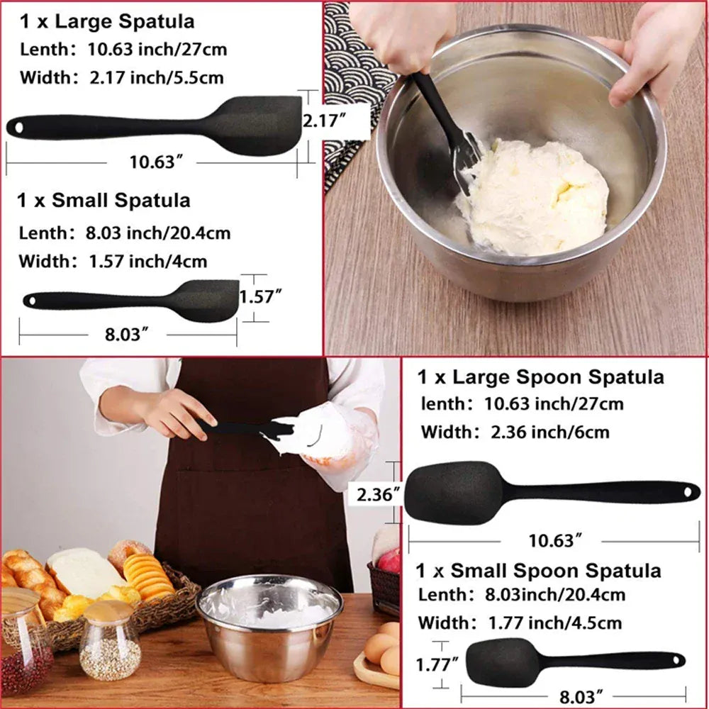 Set Spatules Silicone 6 Pieces | Résistantes à la Chaleur et Antiadhésives spatule en silicone