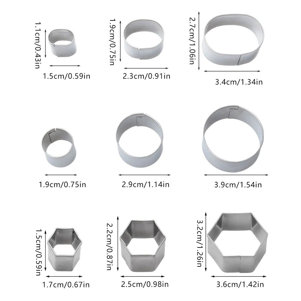 Ensemble de 24 Emporte-pièces en Acier Inoxydable - Formes Géométriques emportepieces