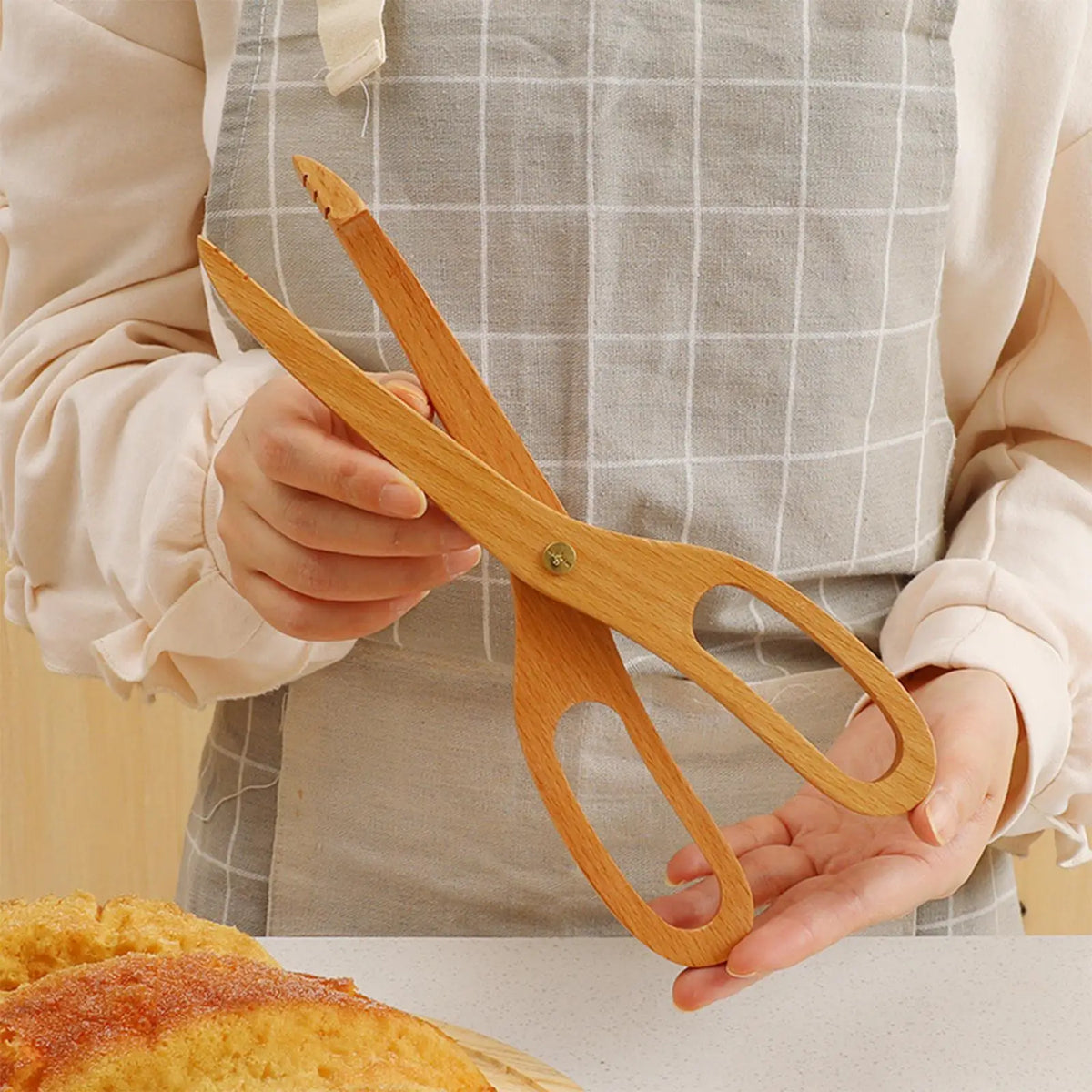 Pince de Cuisine en Bois | Utile et Antidérapante pour Salade