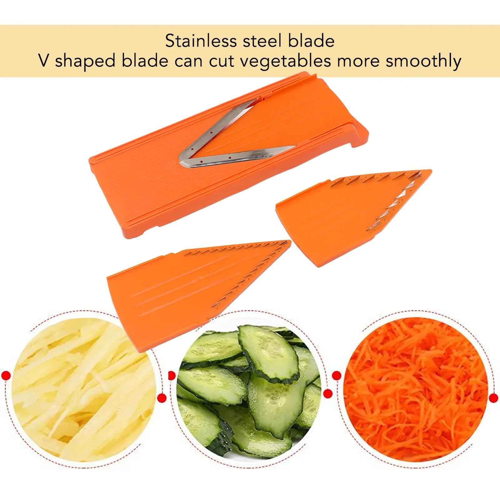 Mandoline à Lames en Acier Inox | Râpe à Légumes avec Protection Mandoline