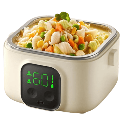 LunchBox Chauffante Sans Fil — 500 ml — 8800 mAh — Minuterie — Cuve Inox 304 lunchboxchauf