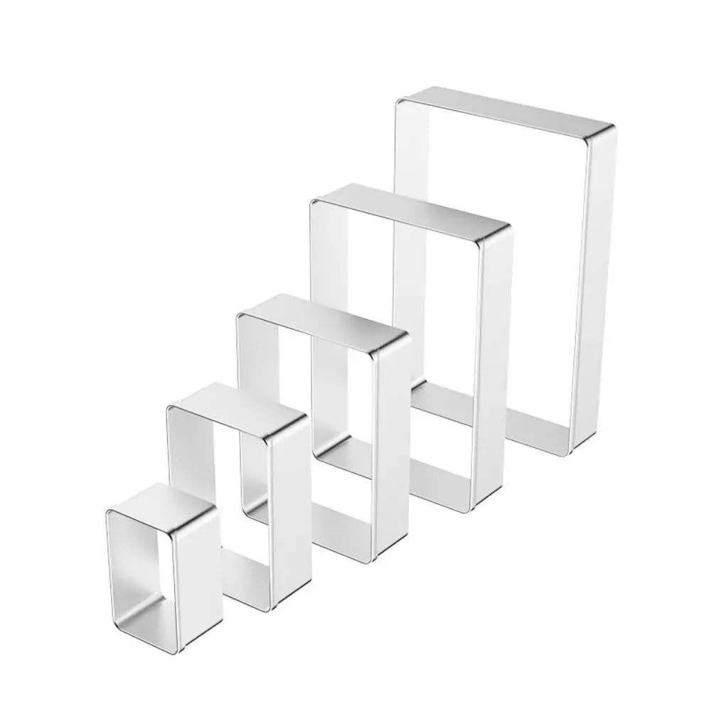 Emporte-pièces à biscuits en acier inoxydable - Set de 5 formes rectangulaires emportepieces