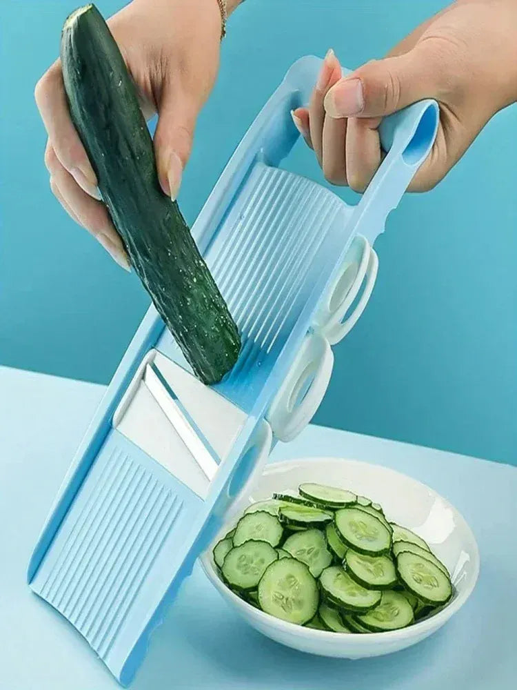 Mandoline Multifonction 5 Lames pour Légumes et Oignons Cutter Mandoline