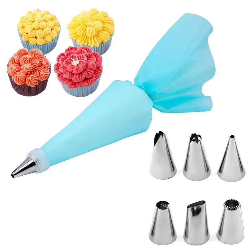 Poche à Douille et 10 Douilles en Acier Inoxydable pour Pâtisserie douillepoche