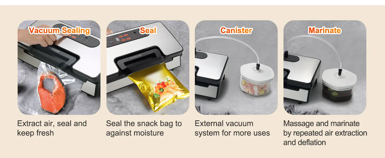 Machine Sous Vide Alimentaire 130W 90 kPa avec 10 Sacs Offerts sv