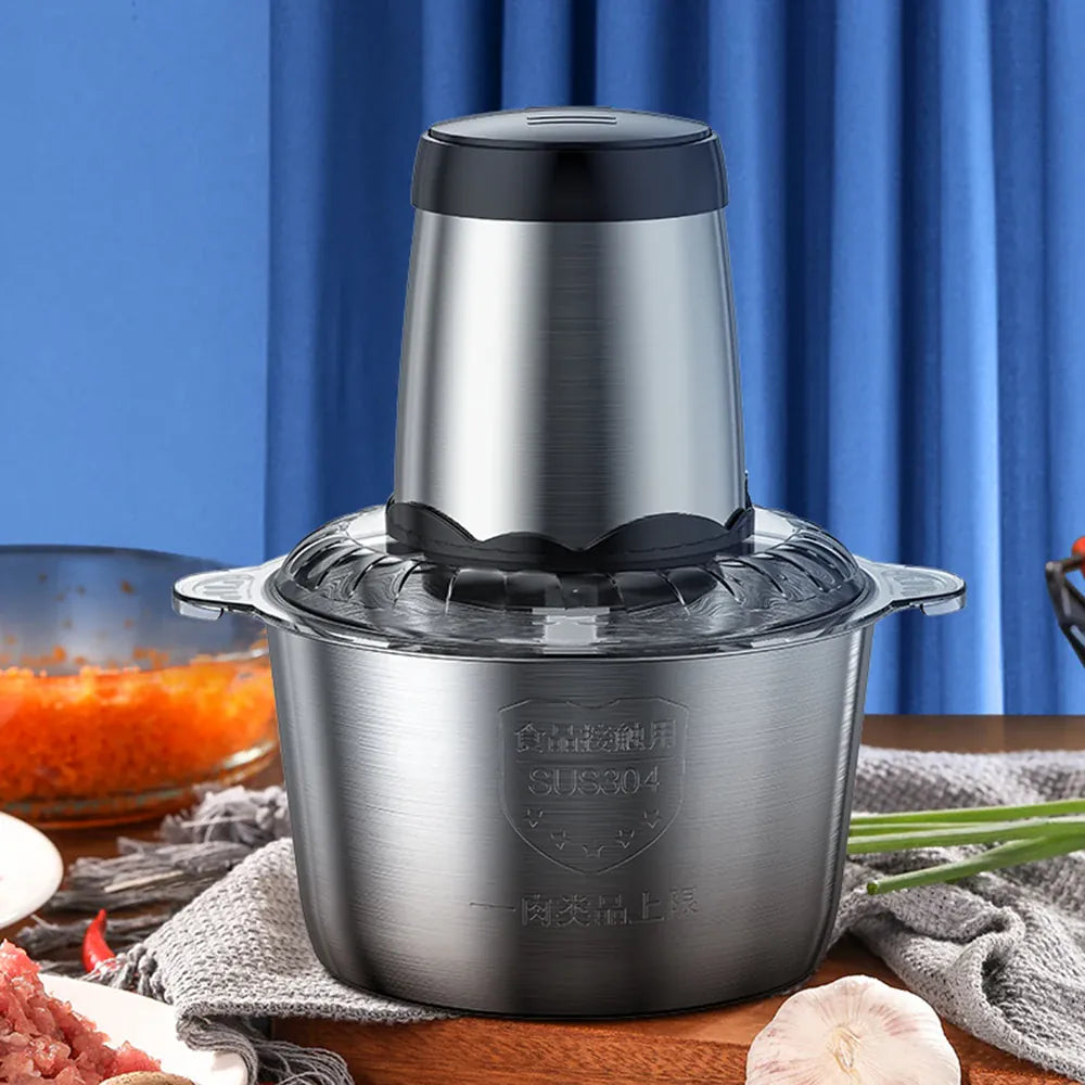 Hachoir Électrique Multifonction Inox 304 — 300 W, 2 L ou 3 L, Double Vitesse hachoir electrique