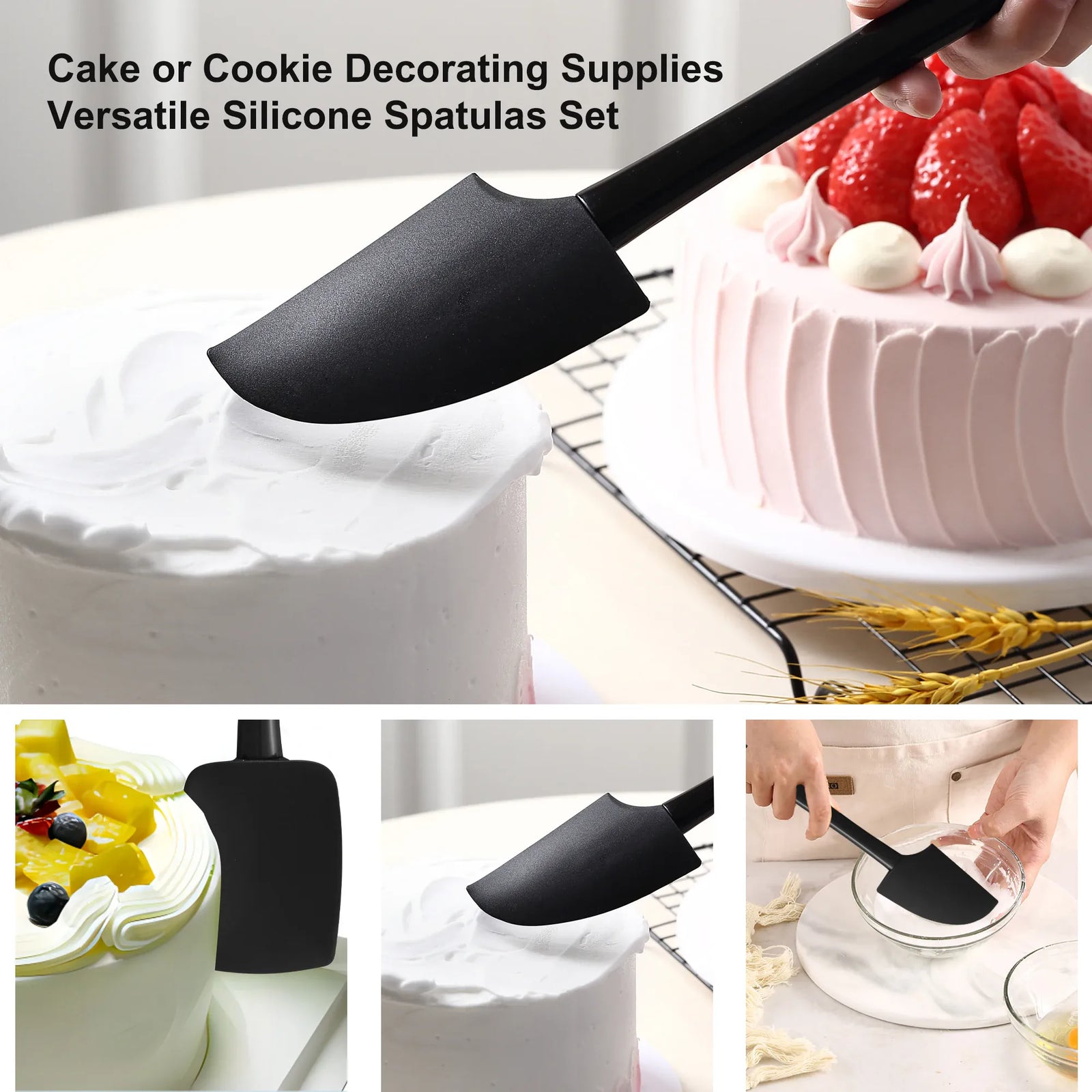 Set Spatules Silicone 5 pièces | Résistantes aux hautes températures spatule en silicone