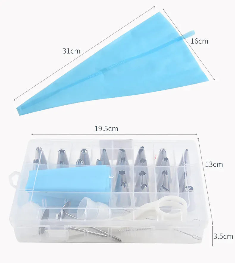 Douilles à pâtisserie en acier inoxydable - 24 pièces pour décoration gâteaux douillepoche