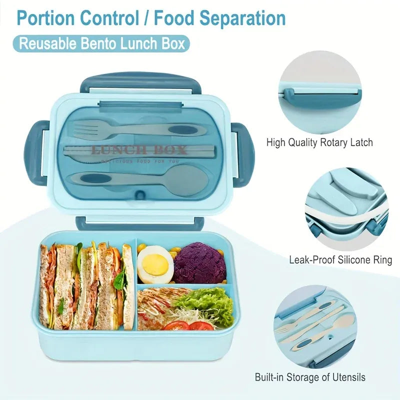 Bento Box Isotherme 2 Compartiments - Contenant Scellé Portable lunchbox