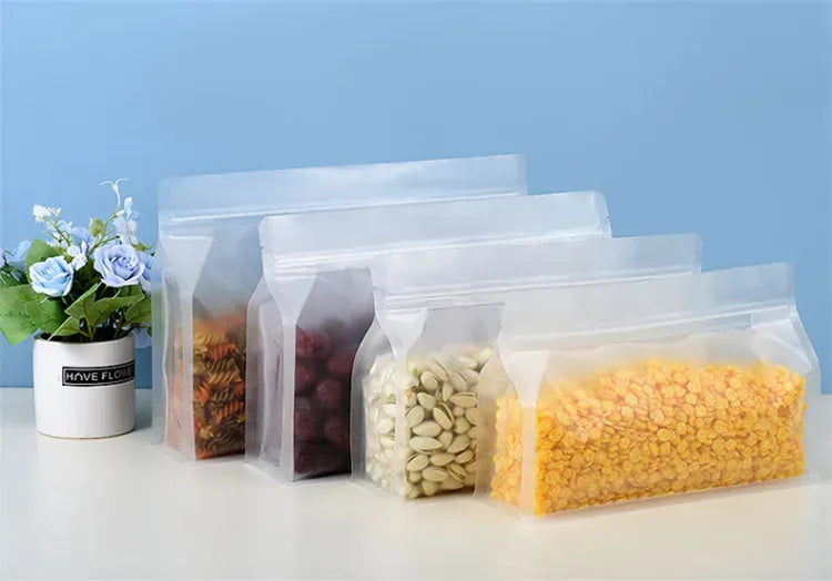 Sachets Zip Alimentaires Opacité Matte - Lot de 50 Pièces 14x20cm