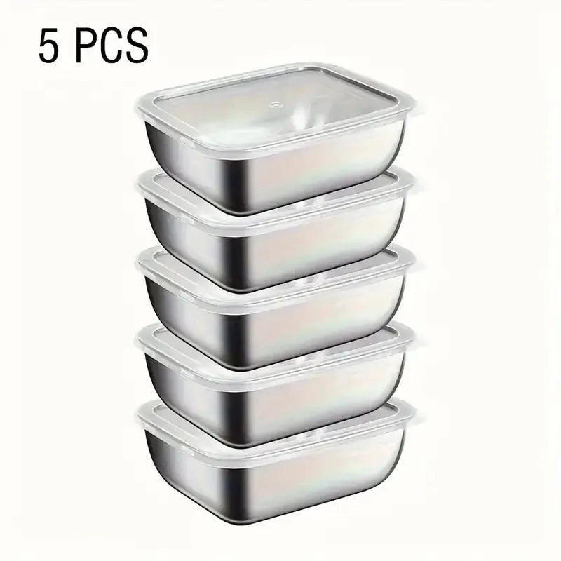 récipients empilables en inox pour la cuisine