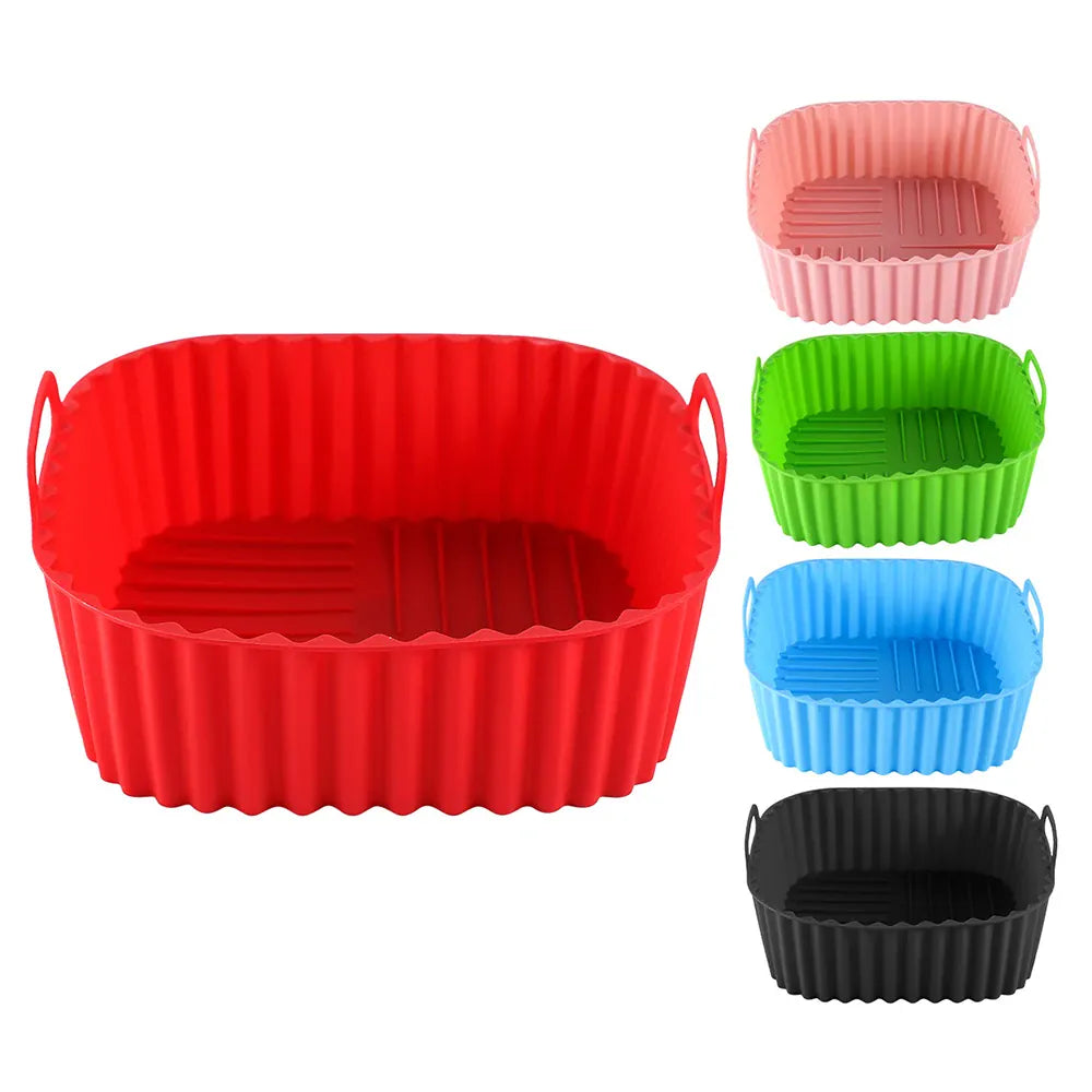 Moule Silicone Air Fryer Réutilisable Carré Haute Température Air Fryer
