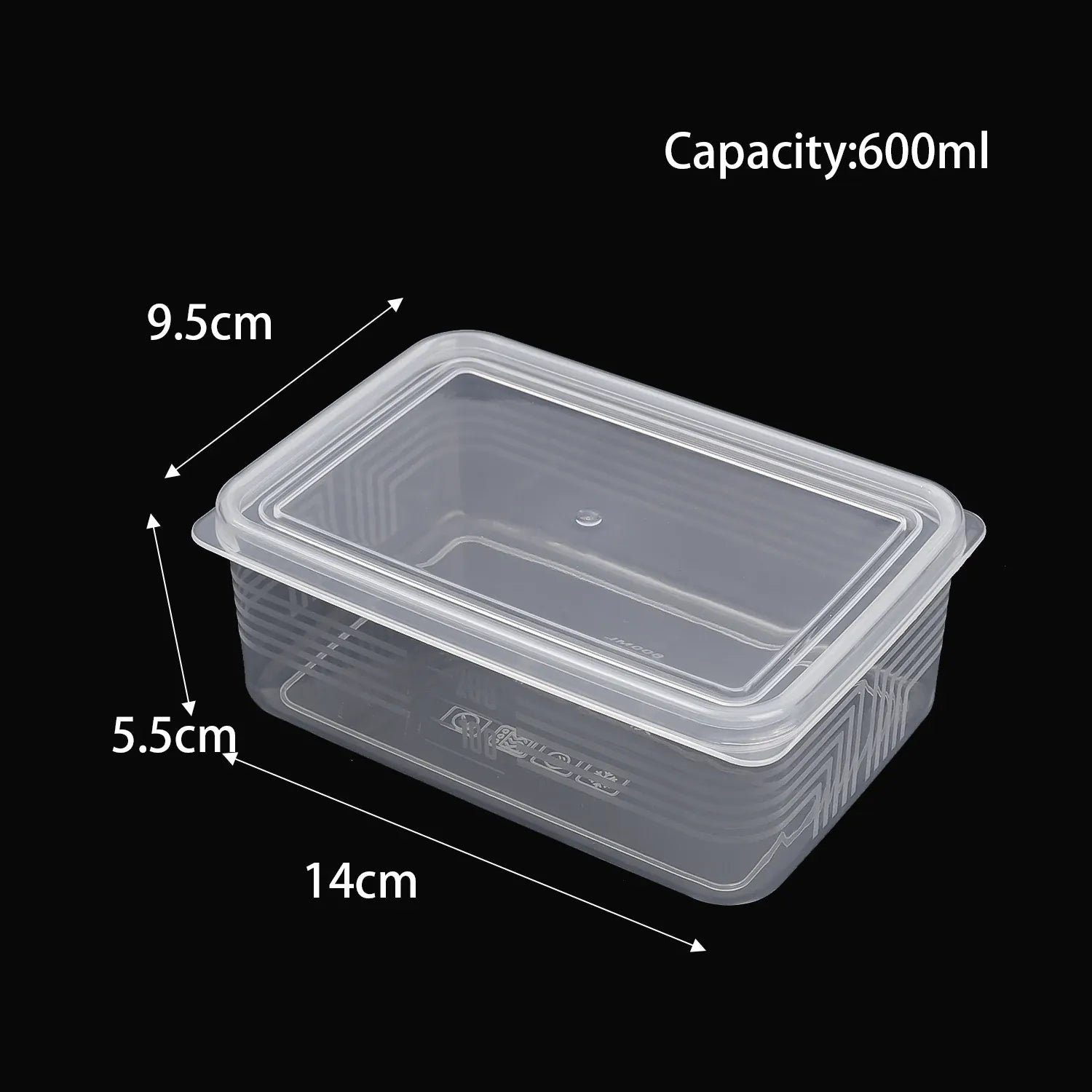 Boîte Organisateur Transparent de Conservation 5 Pièces Rangement Frigo