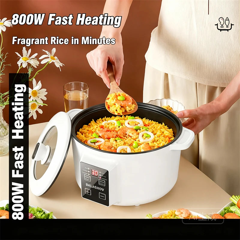Riz aux fruits de mer servi depuis le cuiseur 800 W