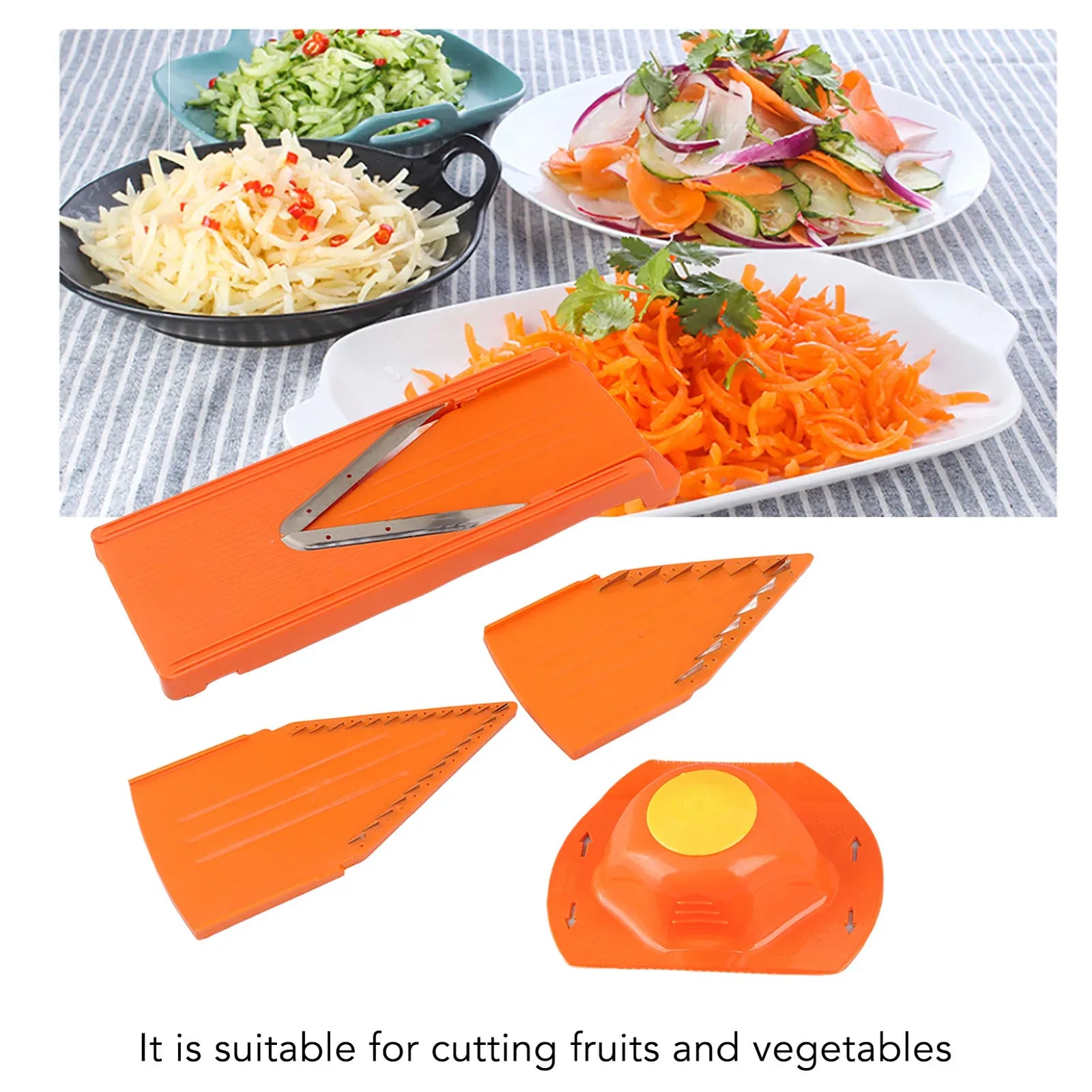 Mandoline à Lames en Acier Inox | Râpe à Légumes avec Protection Mandoline
