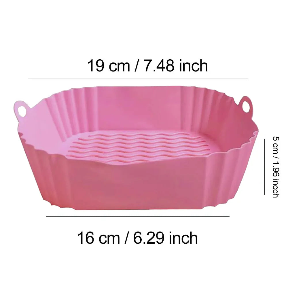 Moule Silicone Air Fryer Réutilisable Carré - Lot de 3 Pièces Air Fryer