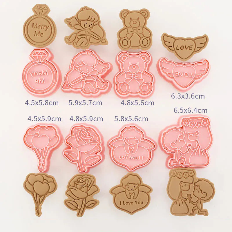 Emporte-pièces à Biscuits - Set de 8 Découpeurs en Plastique 3D emportepieces