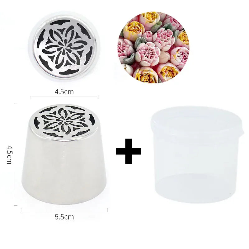 Douilles à Pâtisserie en Acier Inoxydable pour Fleurs 3D - 8 Pièces douillepoche