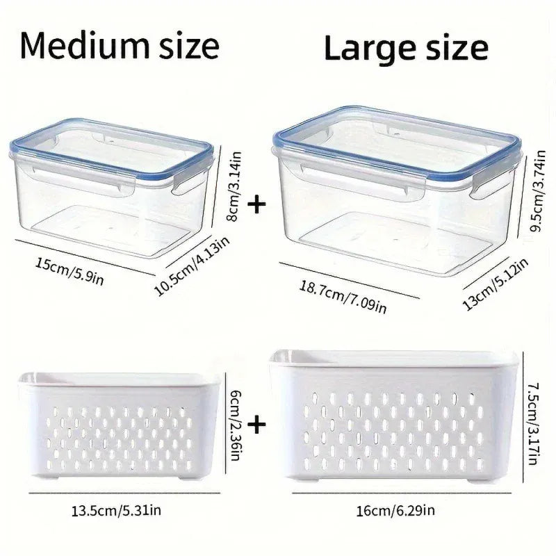 Bacs de Rangement Hermétiques Multiusages 4 Pièces pour Aliments