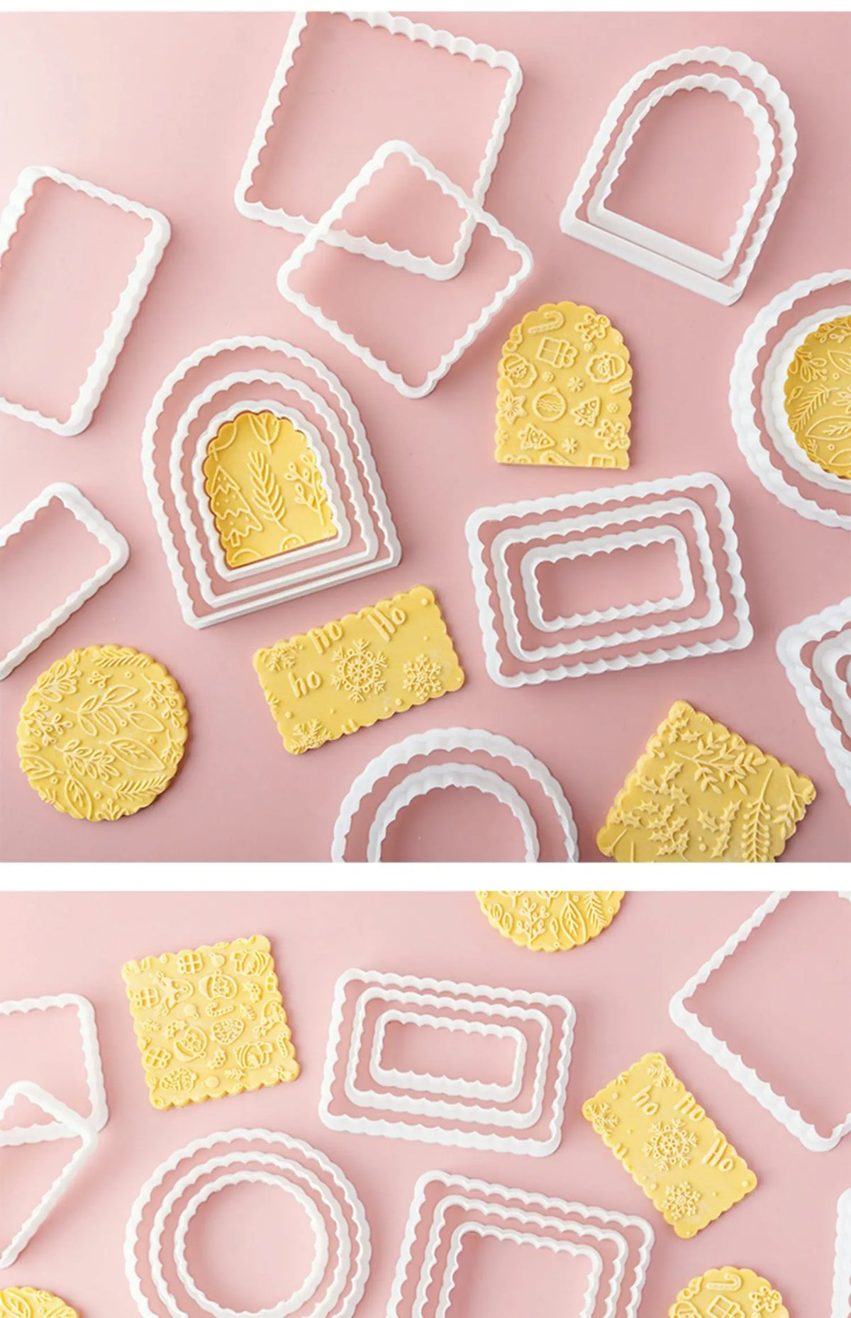 Emporte-pièces en Plastique - Set de 9 Formes Ondulées pour Gâteaux emportepieces