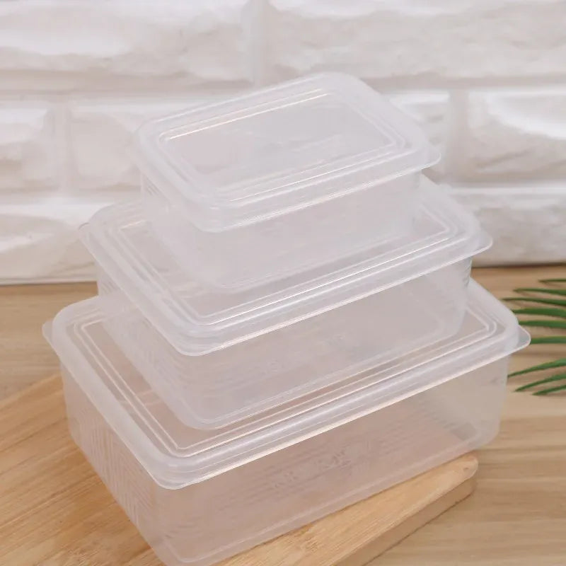 Boîte Organisateur Transparent de Conservation 5 Pièces Rangement Frigo