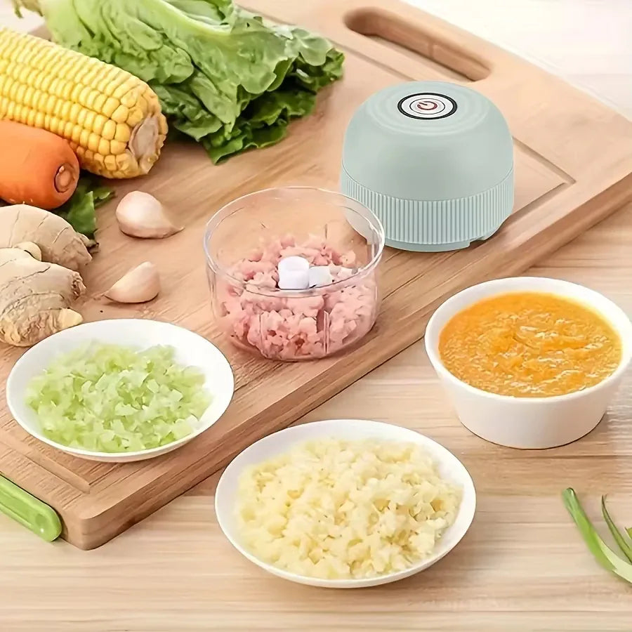 Mini Hachoir Électrique Sans Fil 260 ml — Ail, Légumes, Viande mini hachoir