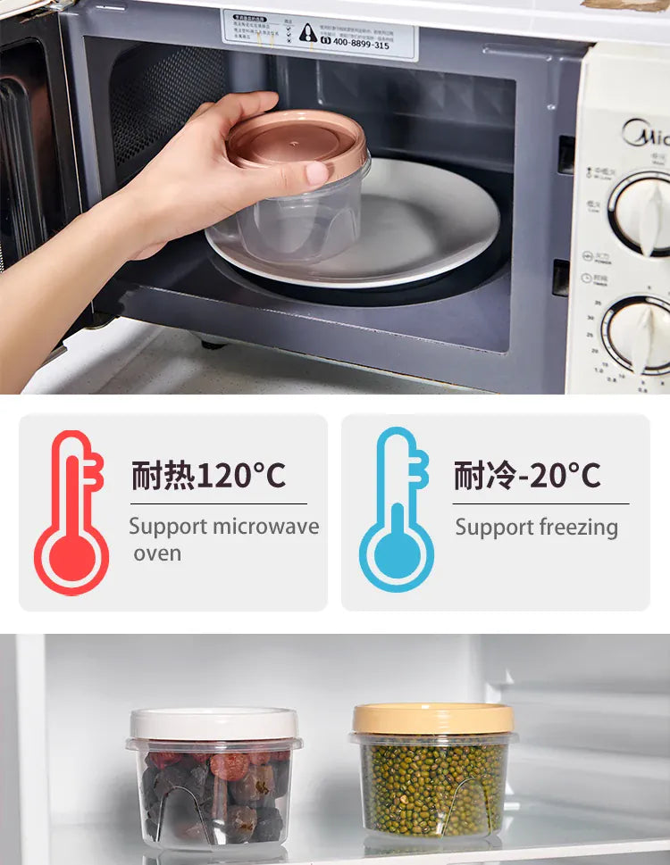 Boîte de Rangement Frigo Hermétique 500ml | 8 Pièces Empilables