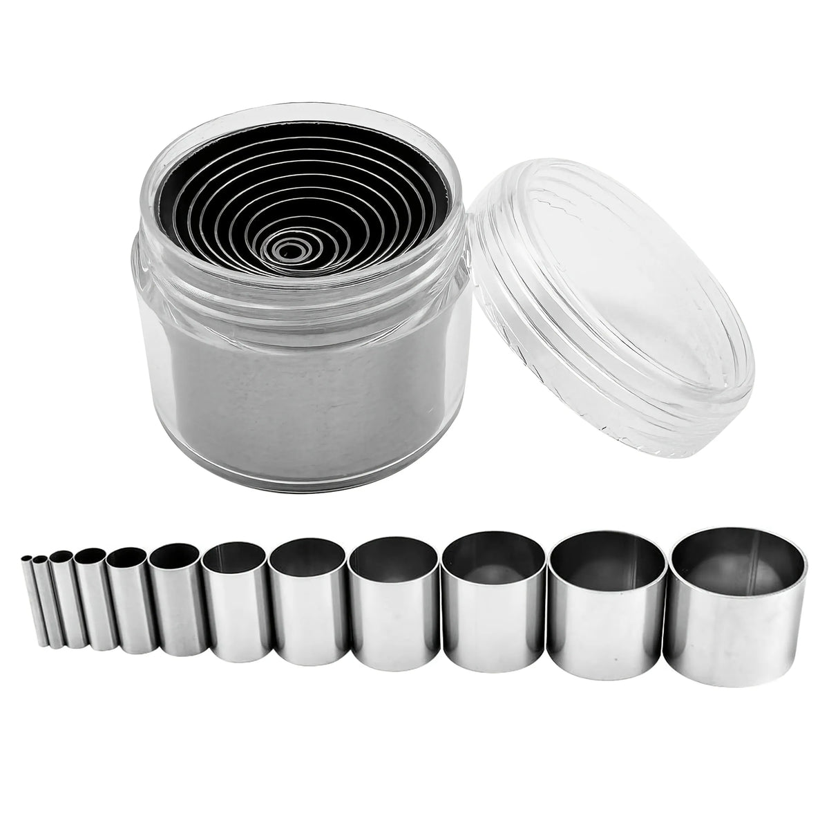 Emporte-pièces en acier inoxydable - Set de 12 outils cercles pâtisserie emportepieces