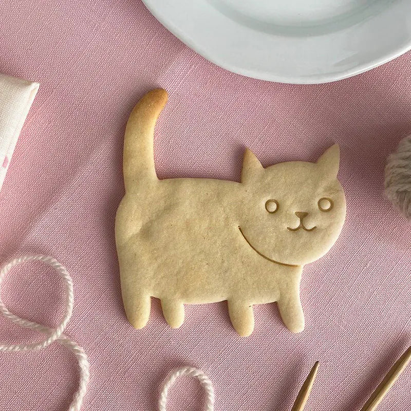 Emporte-pièces à biscuits chat - Set de 4 moules 3D en plastique emportepieces