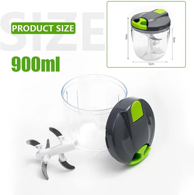 Hachoir Manuel 520ml 900ml | Couper Légumes et Ail Portable hachoir manuel