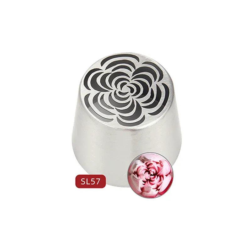 Douille à Pâtisserie en Acier Inoxydable - 3 Pièces Fleur Rose douillepoche