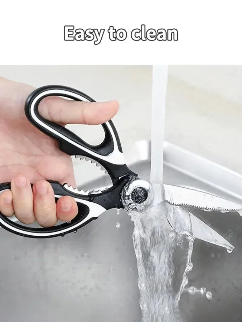Ciseaux de cuisine inox multifonctions pour couper viandes et os ciseaux
