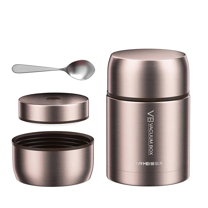Thermos Alimentaire Isotherme Inox 316 - 16 h Chaud, 18 h Froid - 600 à 1200 ml lunchbox