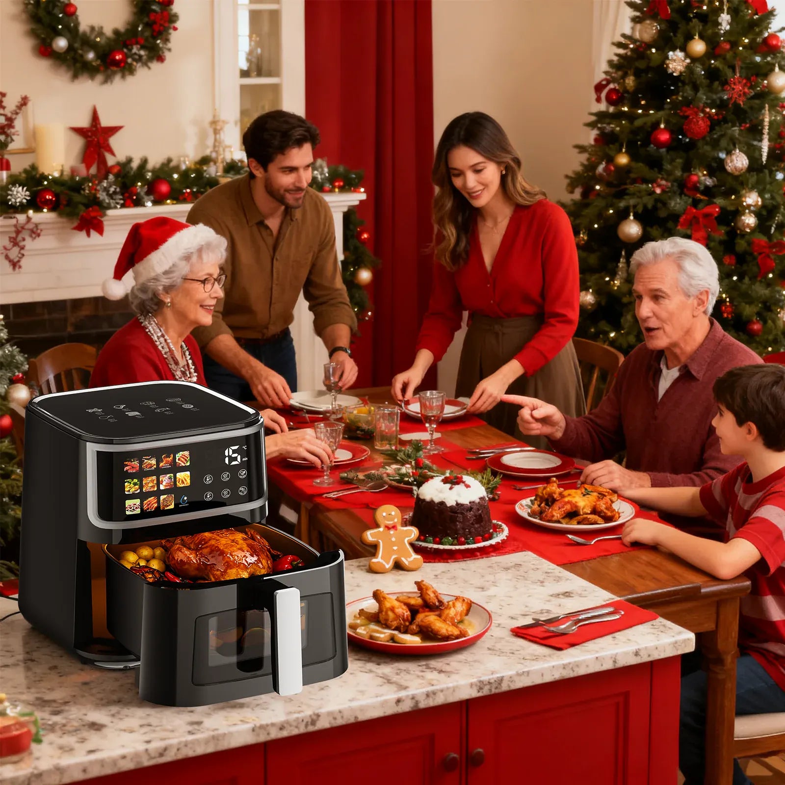 Friteuse Sans Huile 8L 1700W Écran Tactile 11 Programmes airfryers