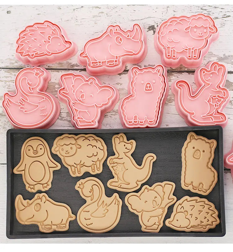 Emporte-pièces à Biscuits - Set de 8 Découpeurs en Plastique 3D emportepieces