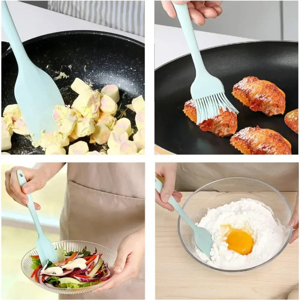 Set Ustensiles Silicone 6 pièces pour Pâtisserie | Résistants à la Chaleur spatule en silicone