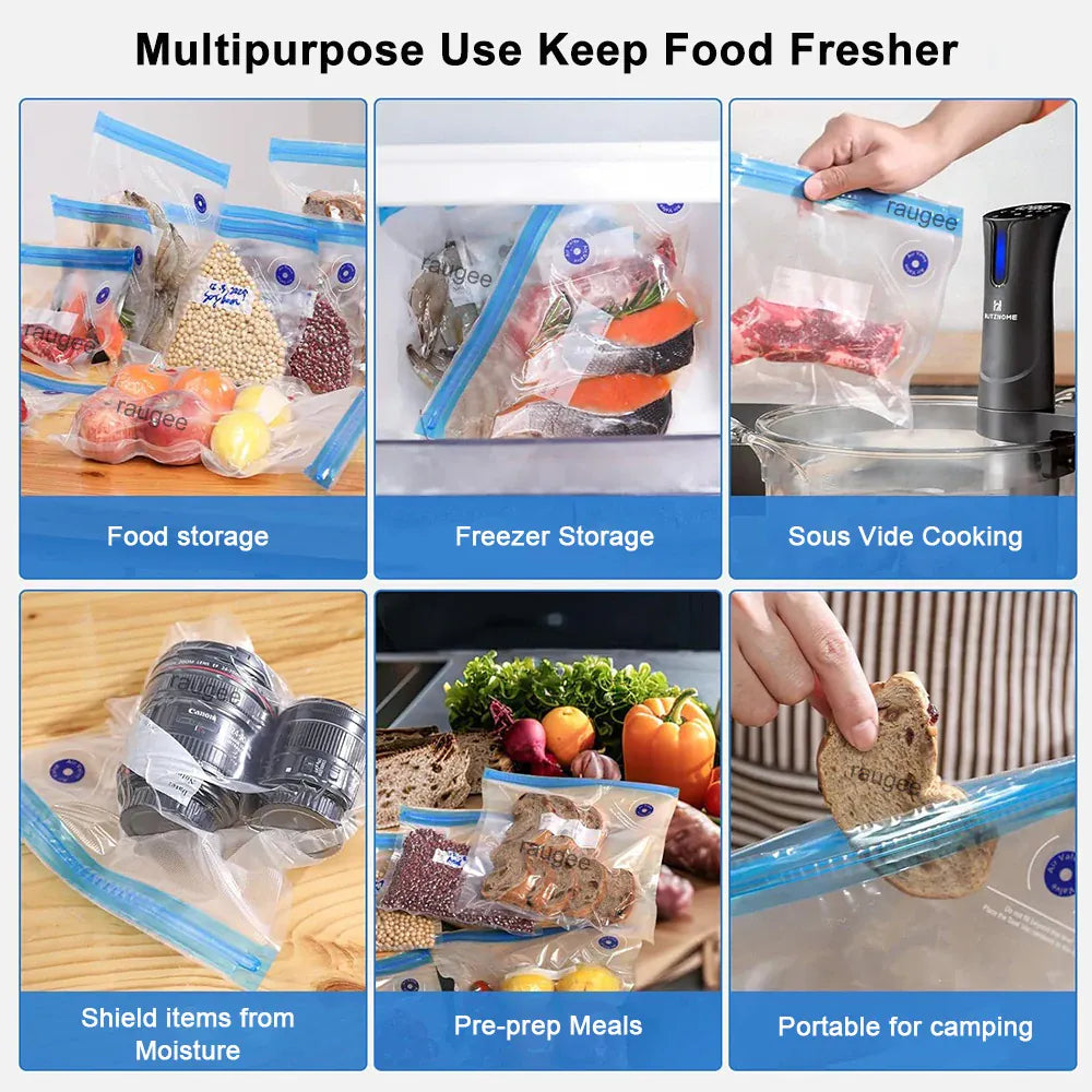 Sacs Sous Vide Alimentaire Réutilisables - Lot de 10 Unités sv