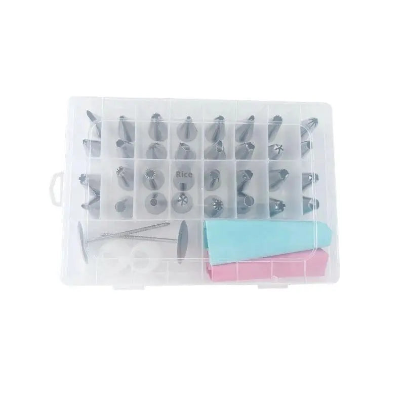 Set d'outils de décoration de gâteaux en inox - 38 pièces avec poches douillepoche